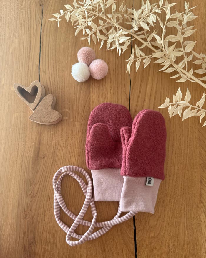 Wollwalkhandschuhe Zimtbeere von Naehburg
