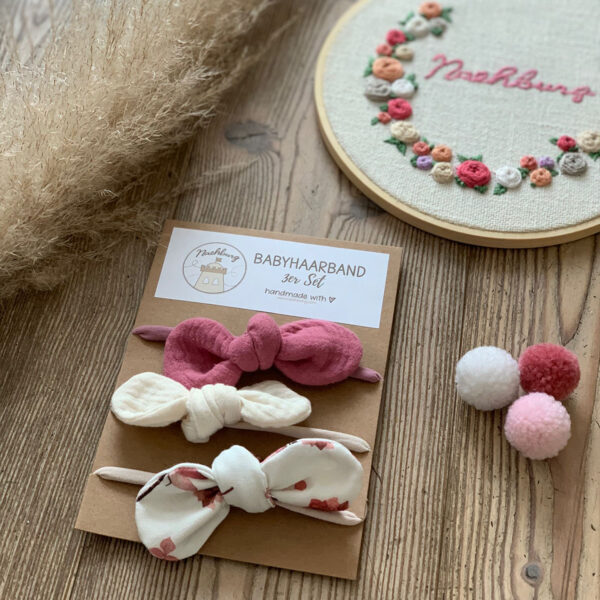 Wunsch - Set Baby-Haarband Schleife