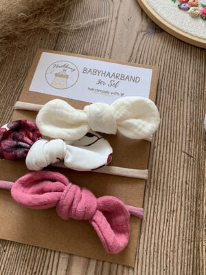 Set Babyhaarband Schleife