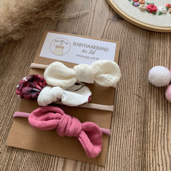 Set Babyhaarband Schleife