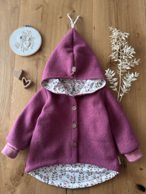 Walkjacke Beere/Blätter Mauve Gr.98