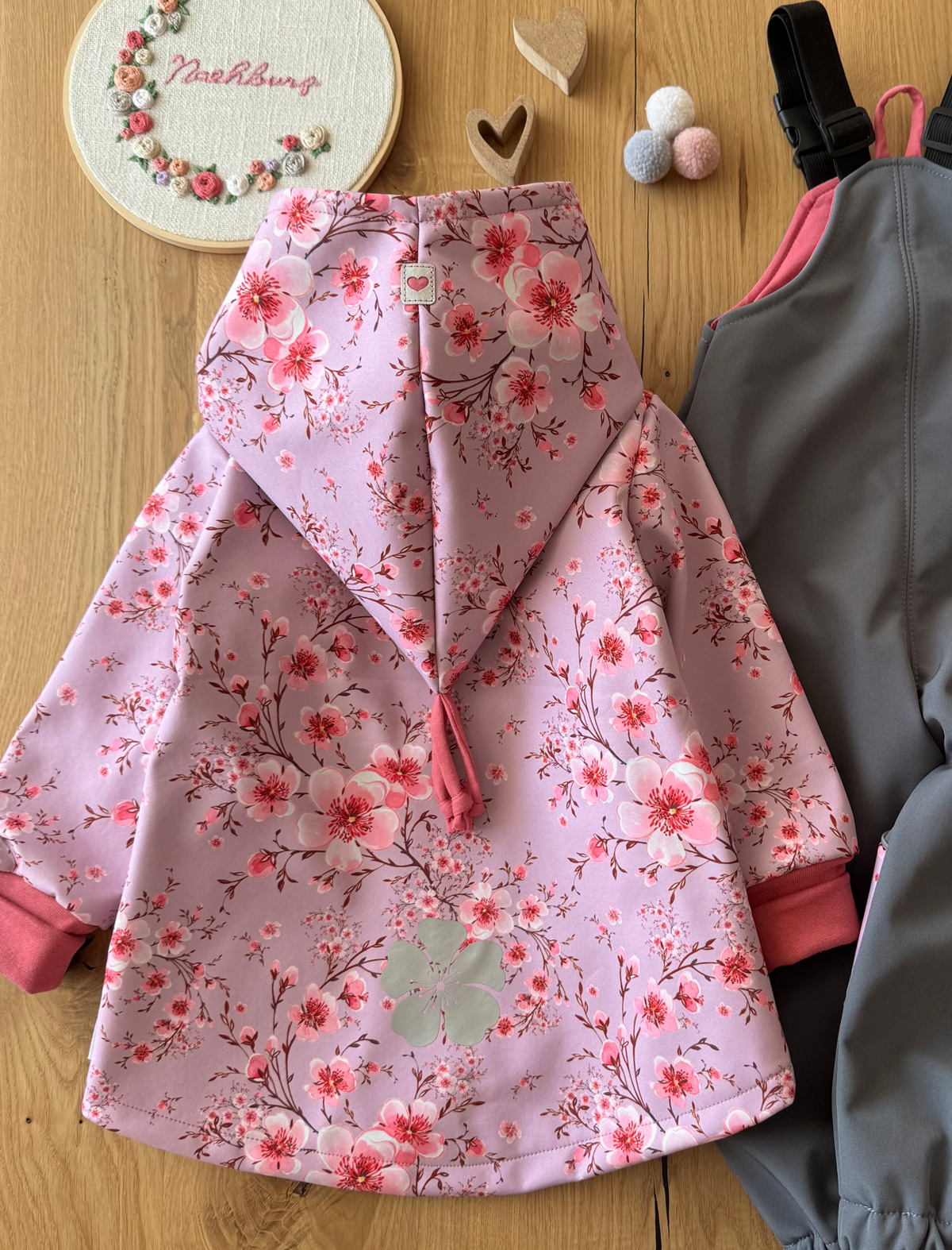 Softshelljacke Kirschblüten Gr.92 – Bild 2