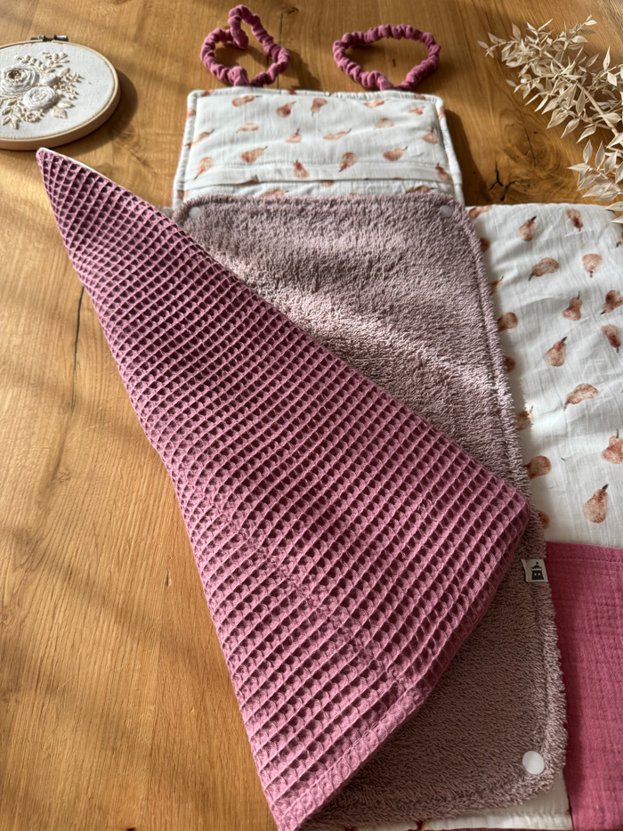 Wickeltasche VIKI Altrosa Antic Birnen – Bild 3