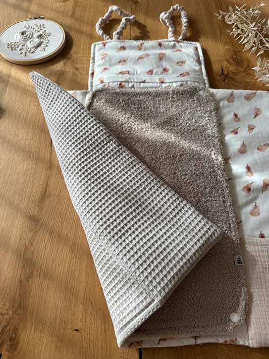 Wickeltasche VIKI Beige Birnen
