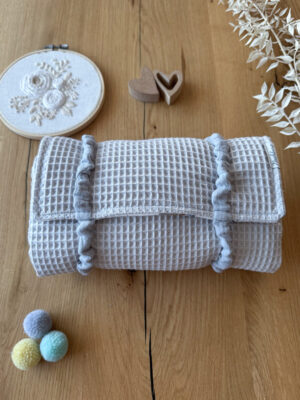 Wickeltasche VIKI Hellgrau Schildkröten