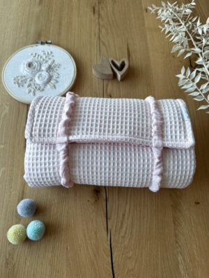 Wickeltasche VIKI Zartrosa Blumen