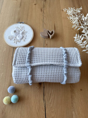 Wickeltasche VIKI Hellgrau Eukalyptus