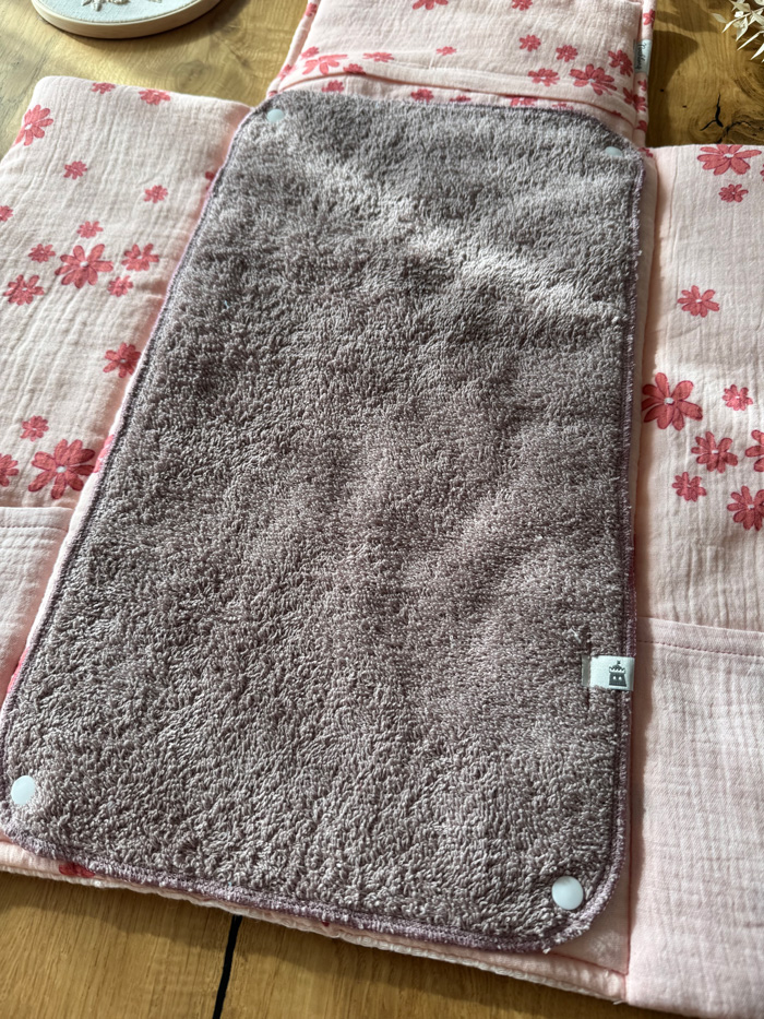 Wickeltasche VIKI Zartrosa Blumen – Bild 4