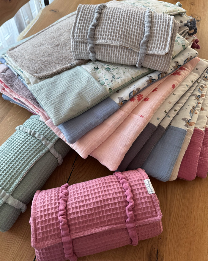 Wickeltasche VIKI Dunkelgrau Sterne – Bild 6