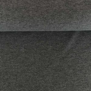 Ribjerseystoff Dunklegrau von Naehburg für Ribbeanies