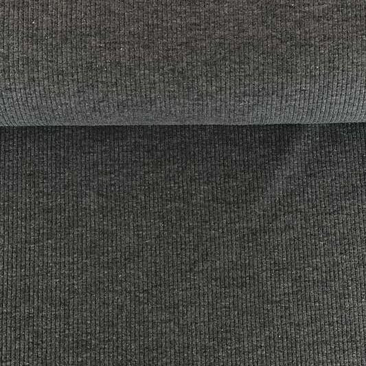 Ribjerseystoff Dunklegrau von Naehburg für Ribbeanies