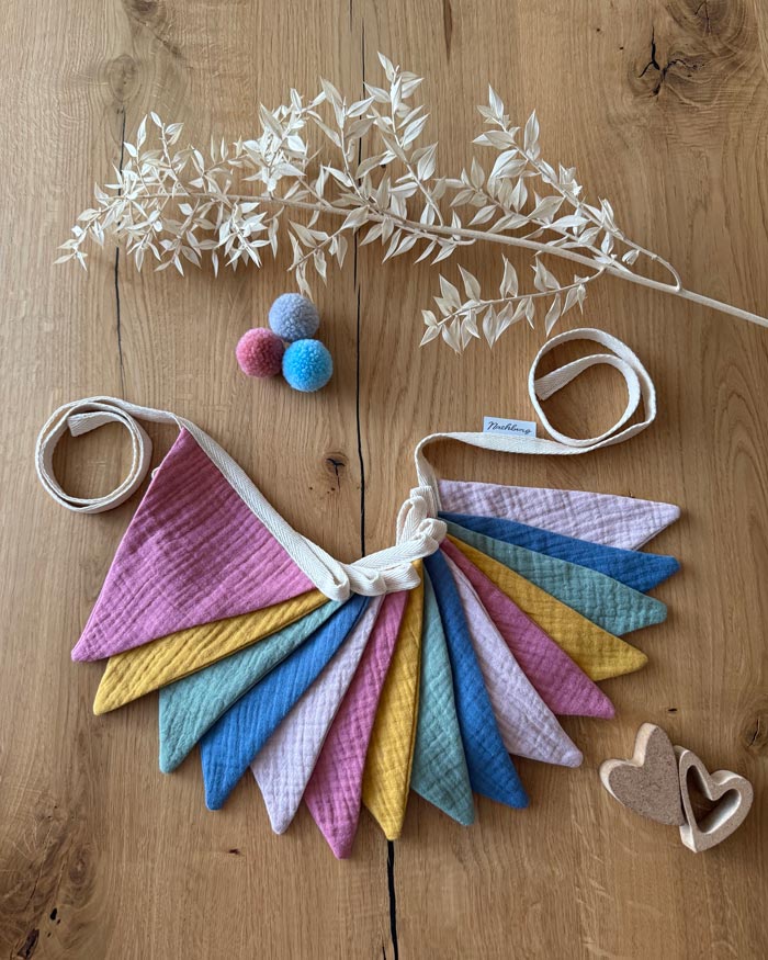 Wimpelkette Bunt Accessoires von Naehburg